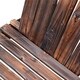 Outsunny Wooden Adirondack Outdoor Patio Lounge Chair with Ottoman - Rustic Brown - Thumbnail 6
