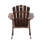 Outsunny Wooden Adirondack Outdoor Patio Lounge Chair with Ottoman - Rustic Brown - Thumbnail 4