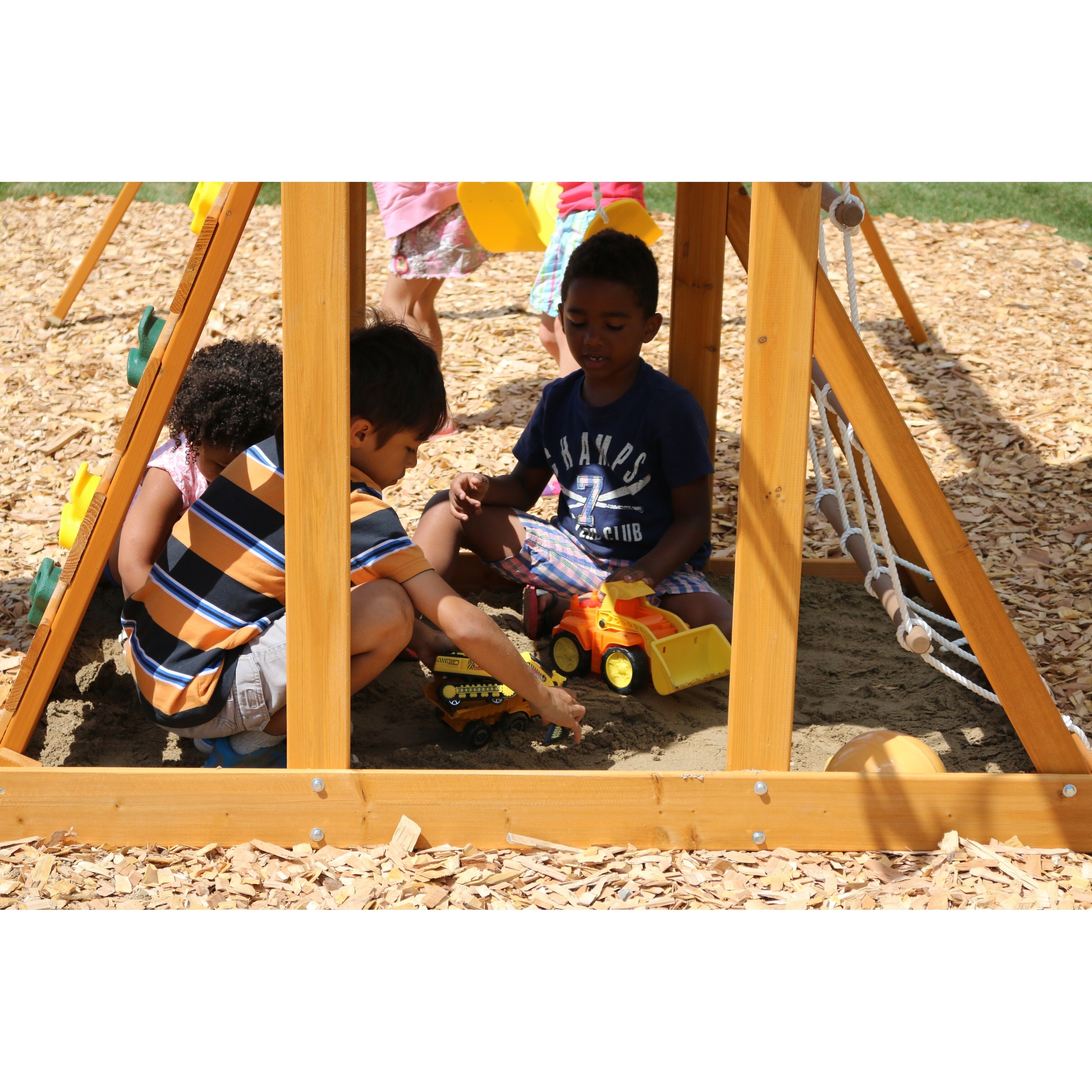 kidkraft meadowvale ii wooden swing set