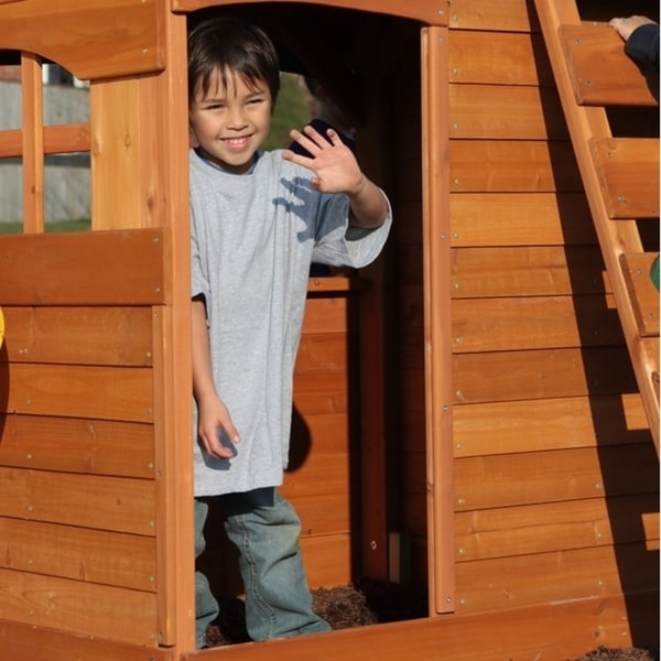 grandview lodge wooden swing set