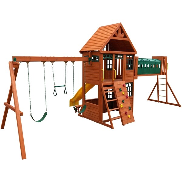 huntington resort wooden swing set