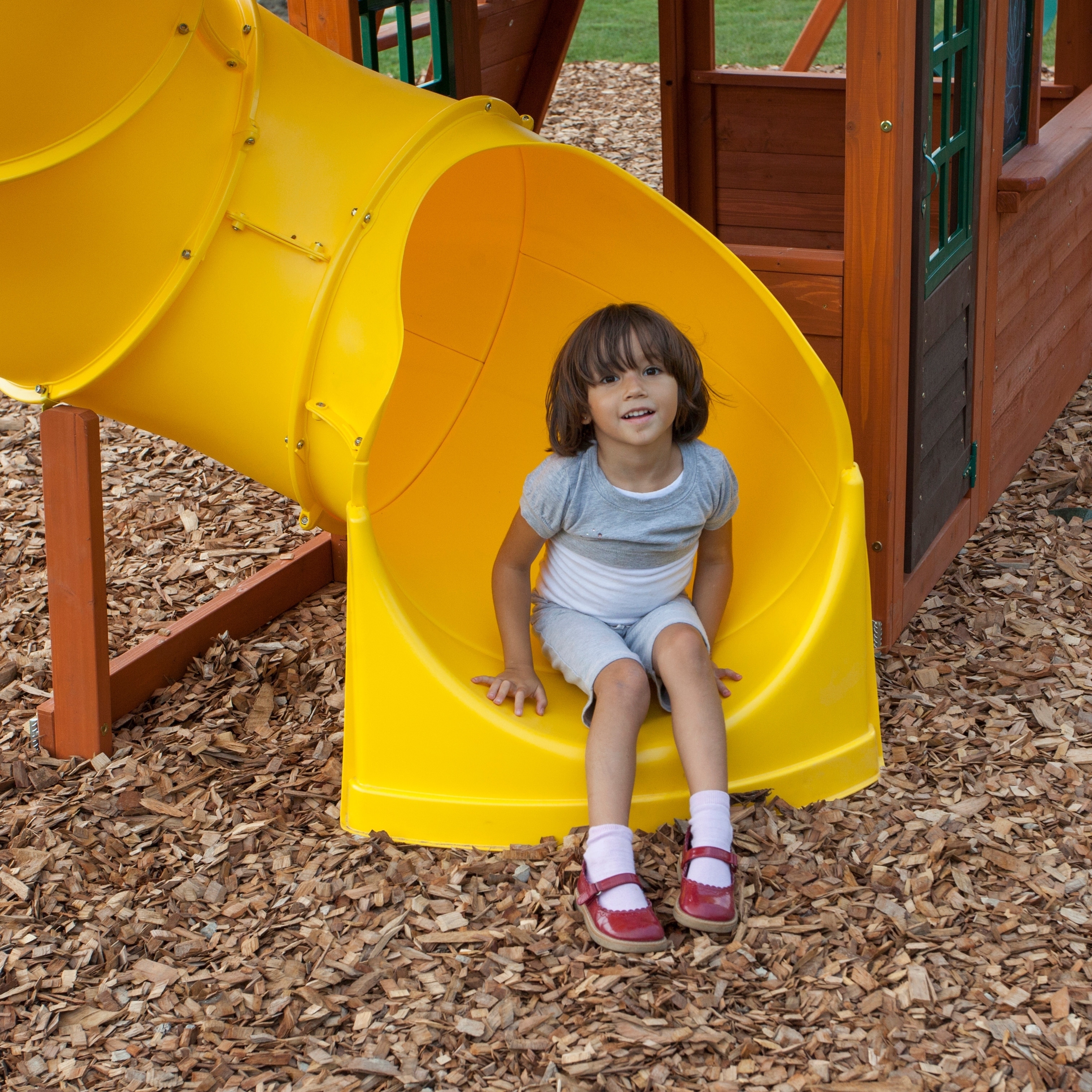 twin mountain lodge wooden swing set