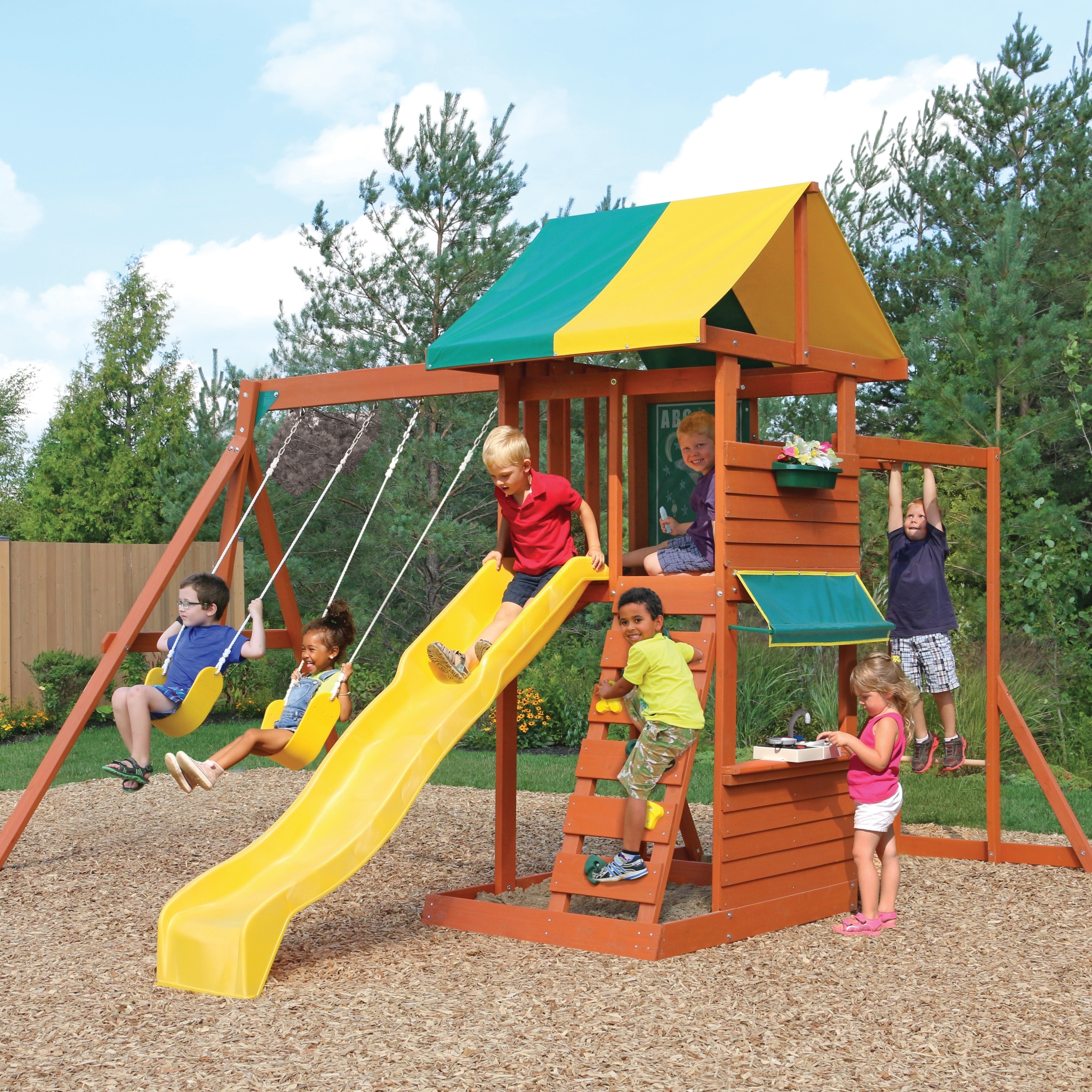 kidkraft hazelwood wooden playset