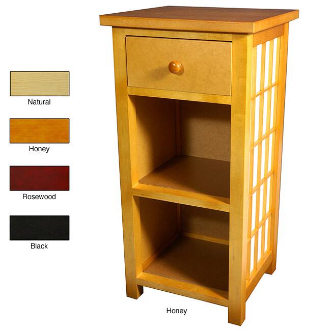 Handmade Shoji End Table with Shelves (China)