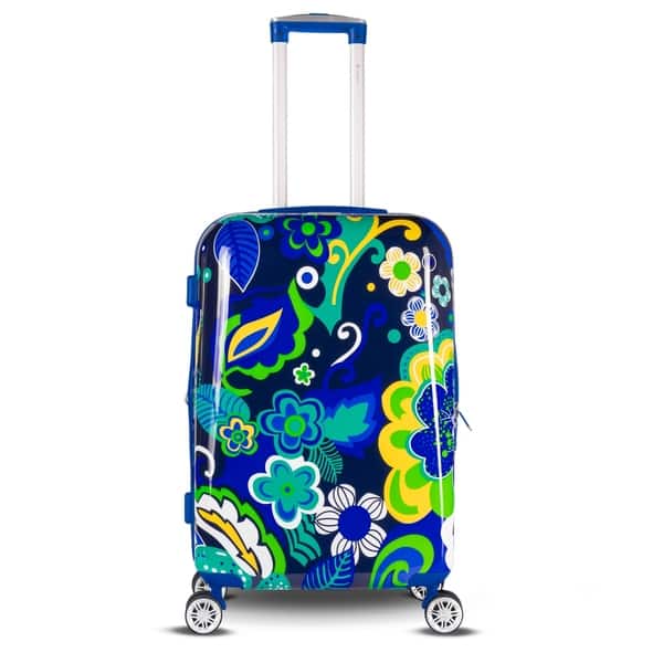 Gabbiano Bravo Collection 3 Piece Hardside Spinner Luggage Set Blue