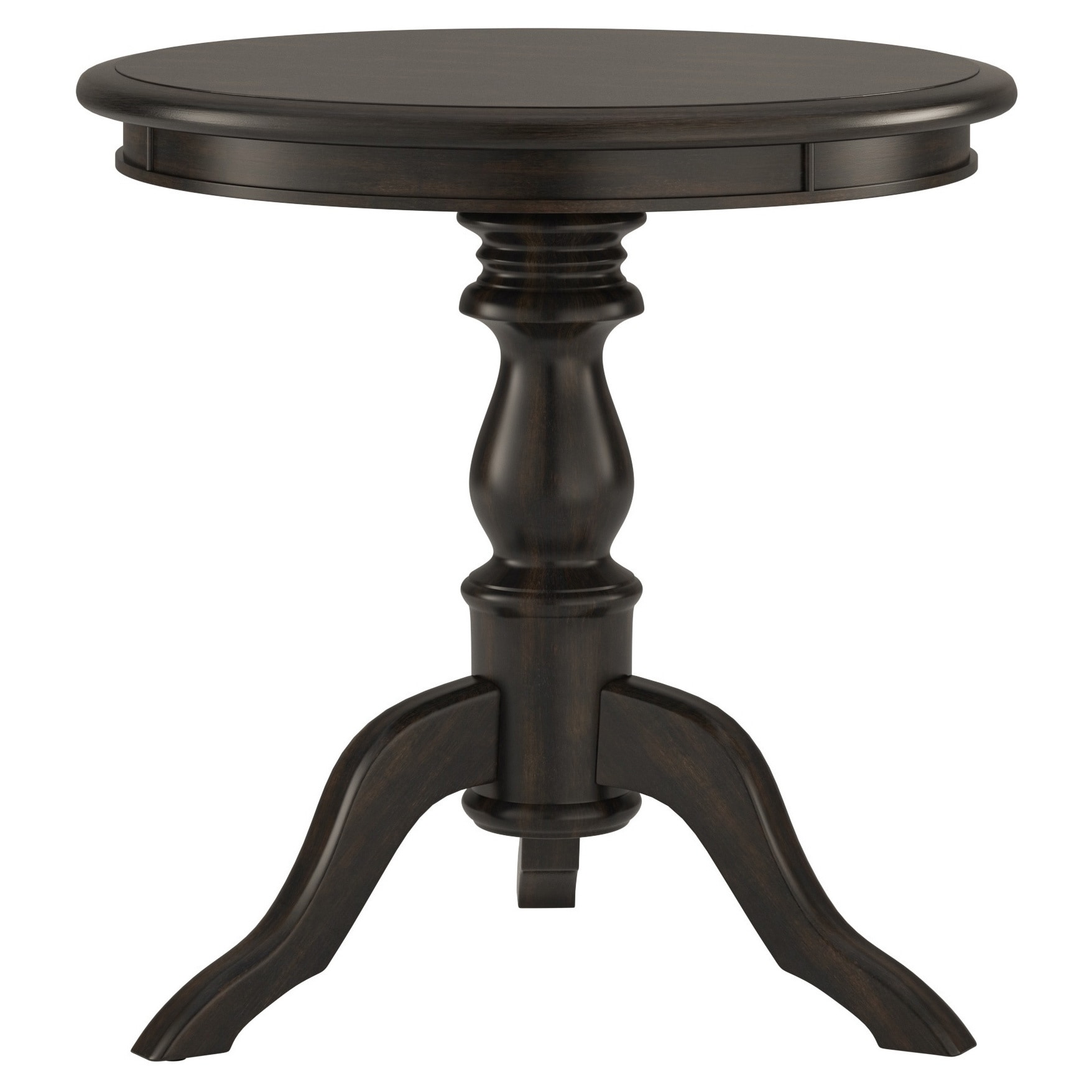 White Painted Spindle Accent Table Round Top End Side Pedestal Wooden Furniture