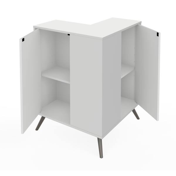 Shop Bestar Small Space Krom Outer Corner Storage Unit Free