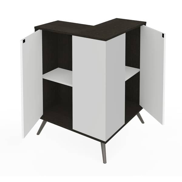Shop Bestar Small Space Krom Outer Corner Storage Unit Free