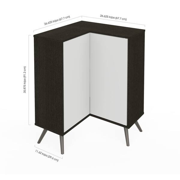 Shop Bestar Small Space Krom Corner Storage Unit Free Shipping