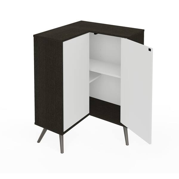 Shop Bestar Small Space Krom Corner Storage Unit Free Shipping