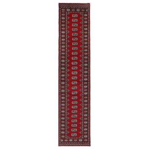 Handmade One-of-a-Kind Bokhara Wool Rug (Pakistan) - 2'6 x 11'10