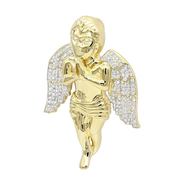 Diamond Praying Baby Angel Pendant 