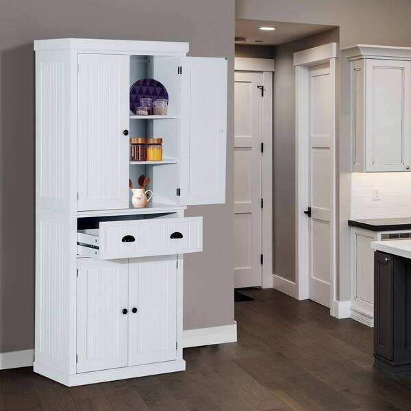 Homcom 72 H Traditional Colonial Style Kitchen Pantry Homcom 72 H Traditional Colonial