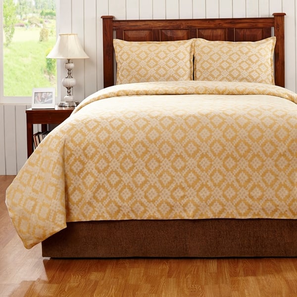 Shop Dylan Mustard Duvet Cover Overstock 22200585