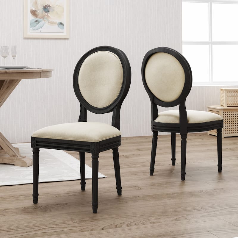 Hiro Traditional Fabric Dining Chairs by Christopher Knight Home