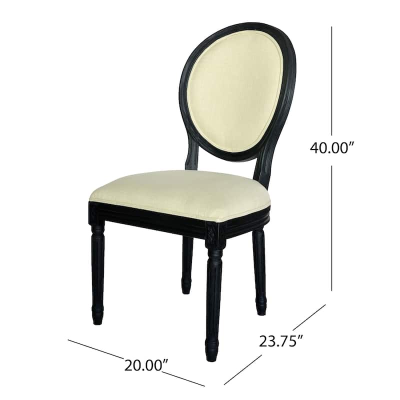 Hiro Traditional Fabric Dining Chairs by Christopher Knight Home