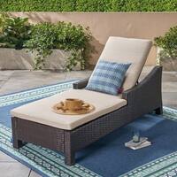 Antibes Outdoor Wicker Chaise Lounge by Christopher Knight Home