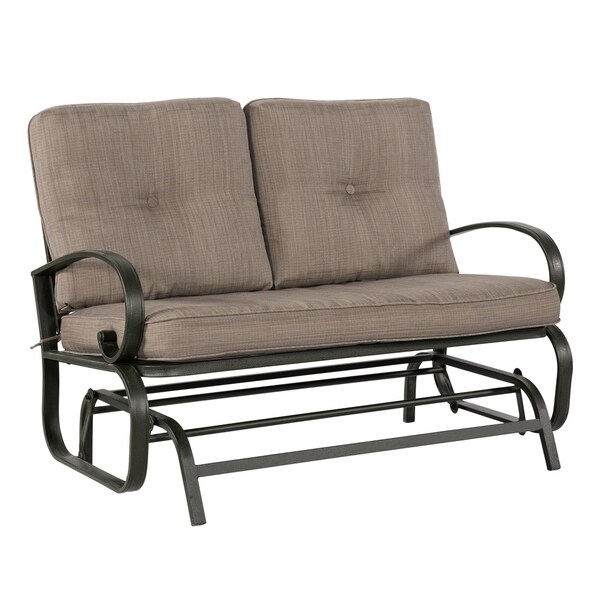 2 Person Loveseat Cushioned Rocking Bench Furniture Patio Swing 2 Person Loveseat Cushioned Rocking Bench Furniture Patio Swing Rocker Lounge Glider Chair Outdoor