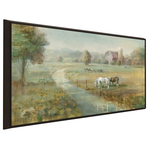"Tranquil Farm" Print on Canvas in Floating Frame