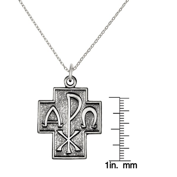 alpha omega cross pendant