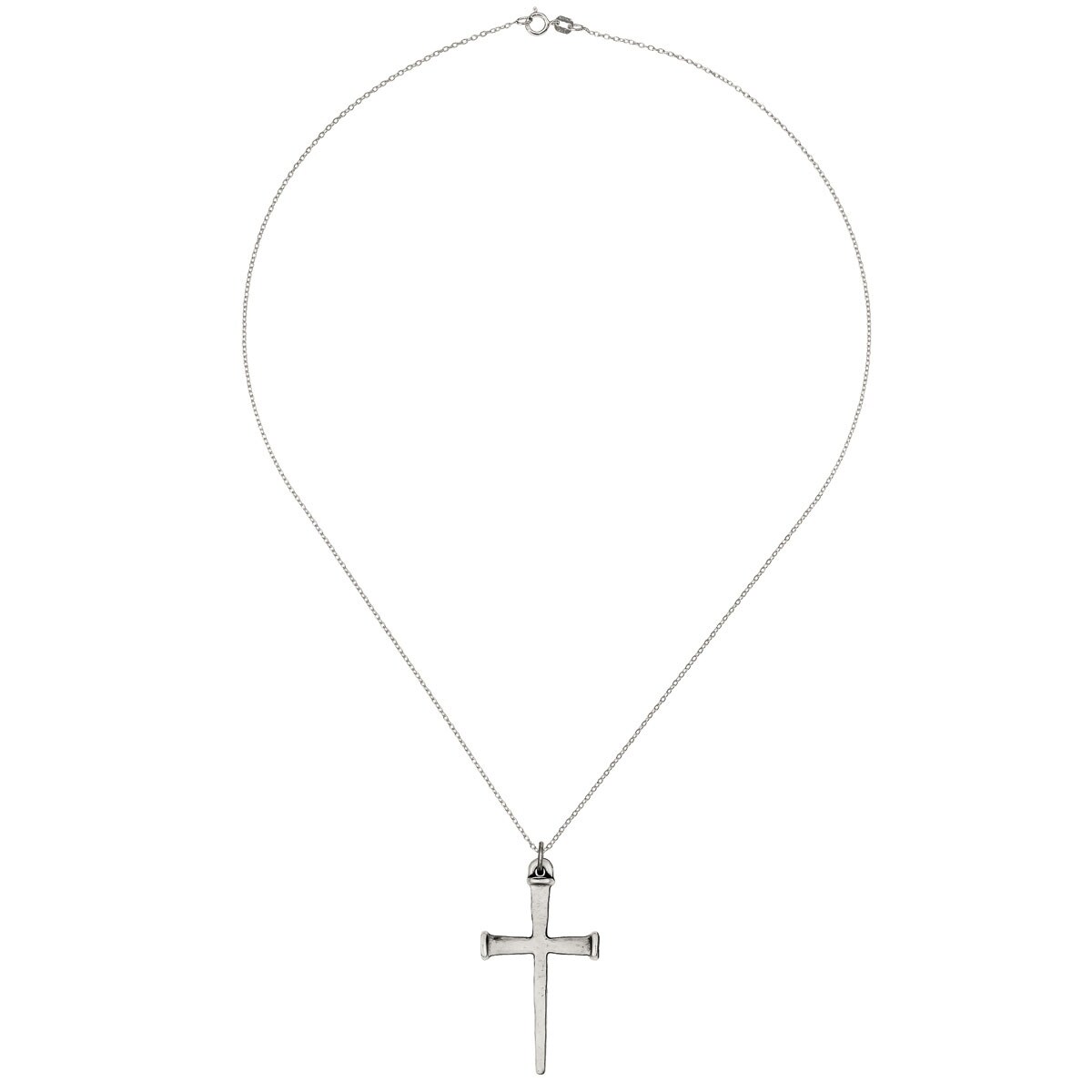 Sterling Silver Antiqued Cross Pendant