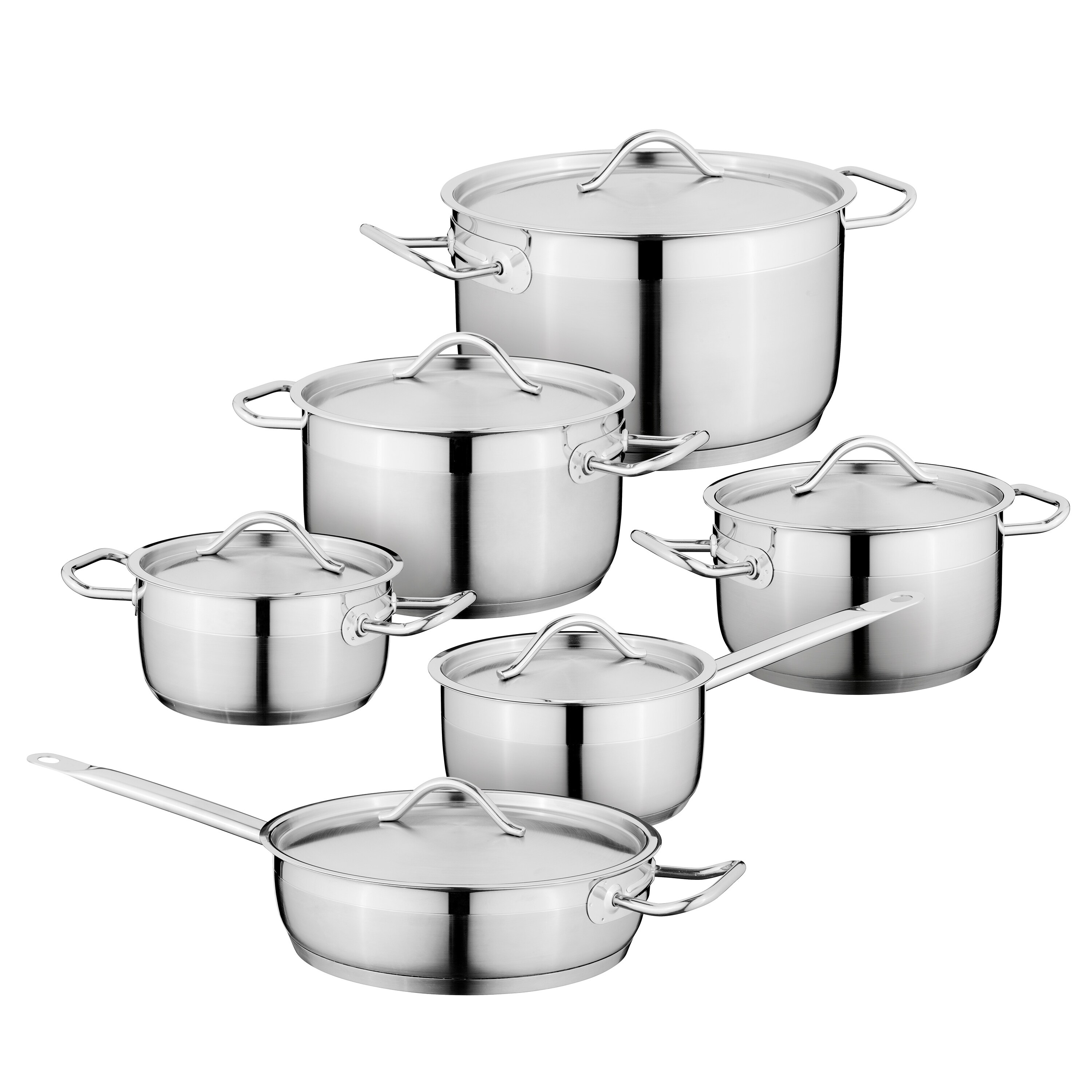 BergHOFF Essentials 18/10 Stainless Steel 15pc Cookware Set, Hotel