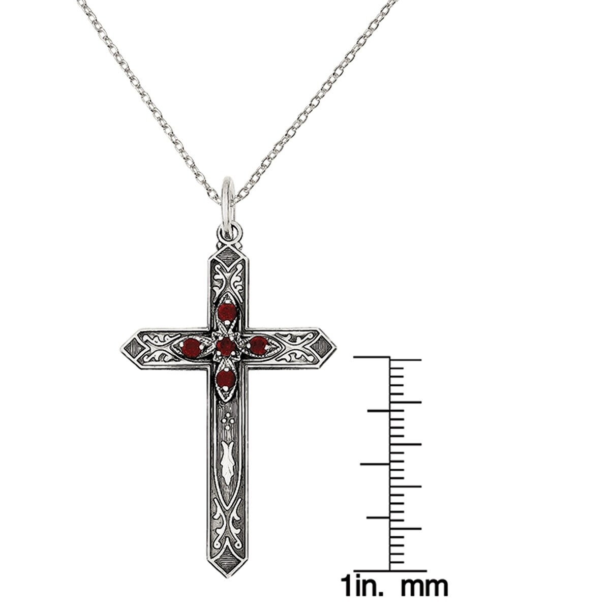 birthstone cross necklace
