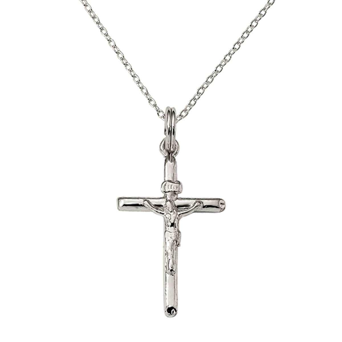 Sterling Silver Polished Crucifix Pendant