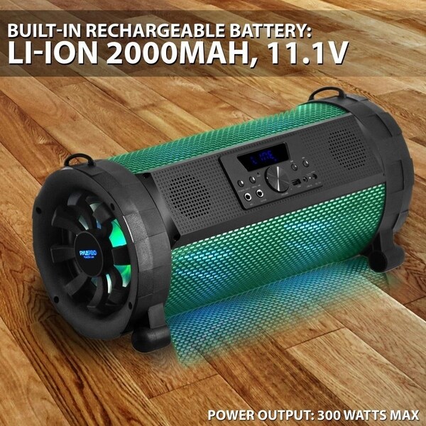 Street Blaster Bluetooth Wireless Stereo Speaker w// Built-in LED Lights