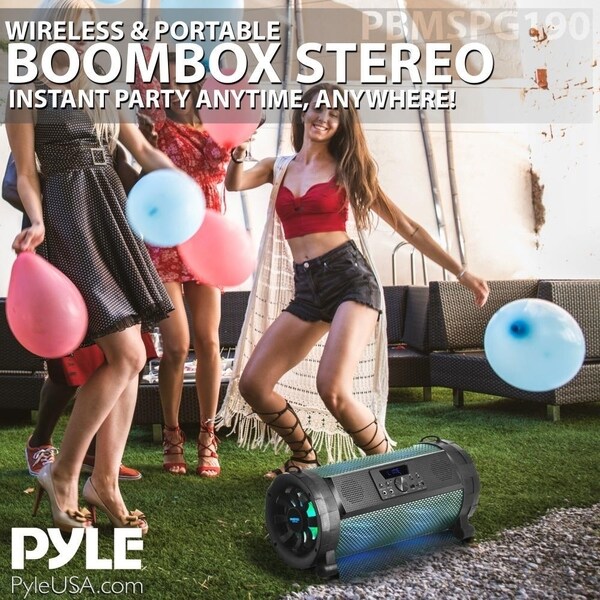 pyle bluetooth boombox street blaster stereo speaker