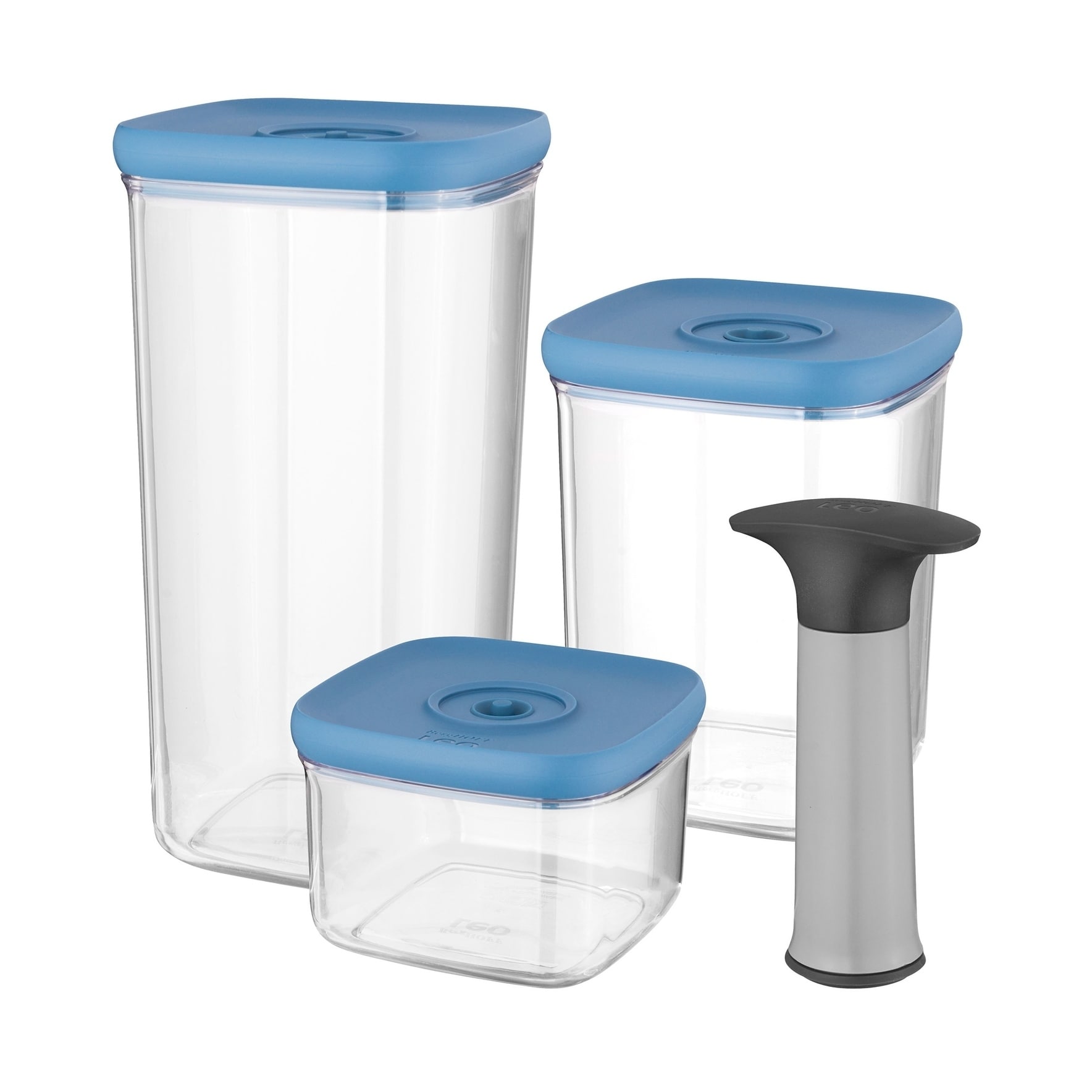 BergHOFF Leo 4-Piece Vacuum Food Container Set - Blue