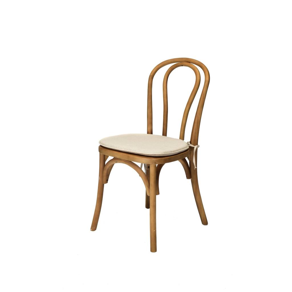 Rustic Stackable Bentwood Dining Chair w cushion