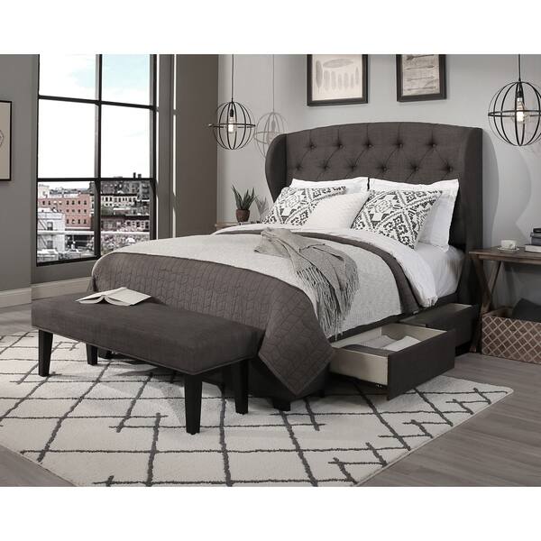 Republic Design House Steel Core Archer Storage Bed With Bench Overstock 22216223