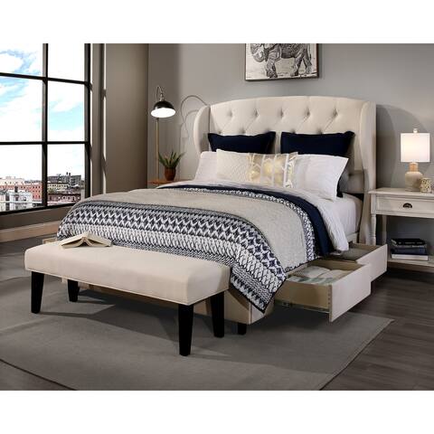 Republic Design House Steel-Core Archer Storage Bed with Bench