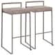 preview thumbnail 37 of 47, Carbon Loft Yadriel Industrial Stackable Metal Bar Stool (Set of 2) cowboy stone