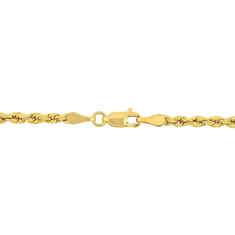 Miadora 10k Yellow Gold 7.25 Inch Rope Chain Bracelet