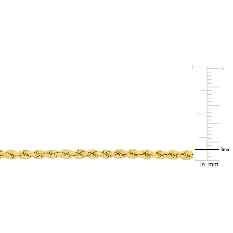 Miadora 10k Yellow Gold 7.25 Inch Rope Chain Bracelet