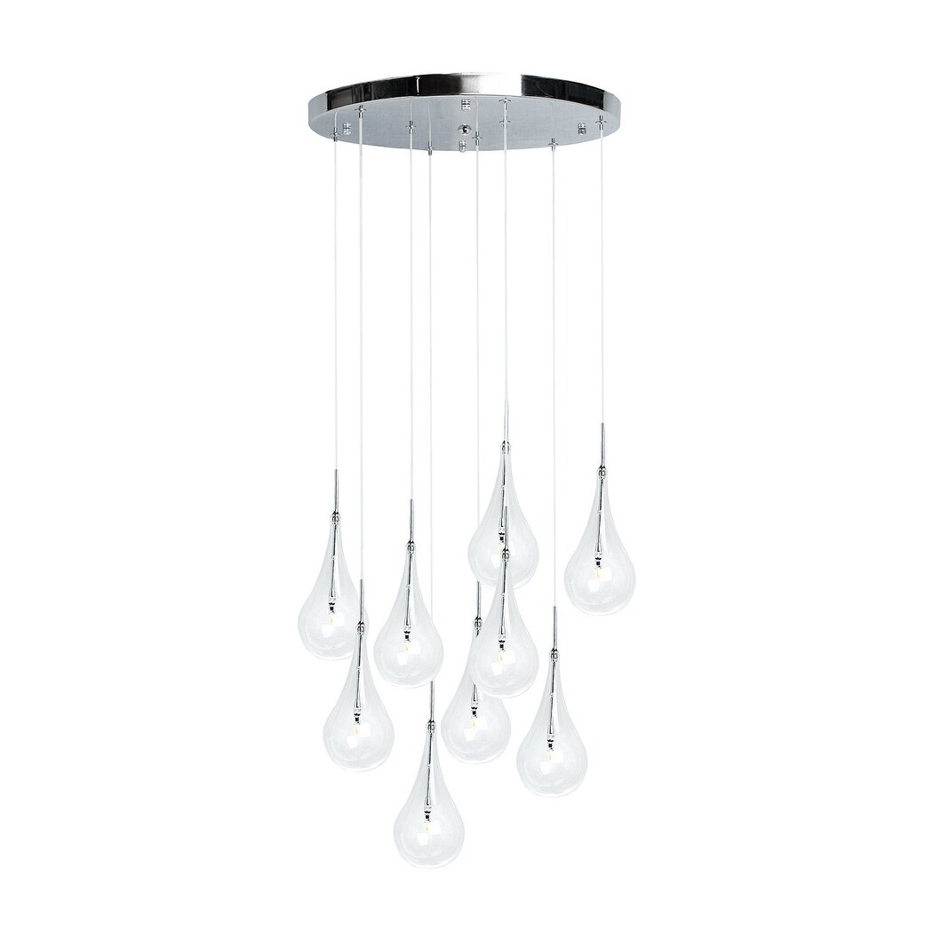 Modern Glass Globes- 9 Light LED Chandelier - Chandeliers For Bedrooms by Overstock.com