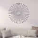 preview thumbnail 1 of 3, Glam Jeweled Silver Round Starburst Wall Mirror