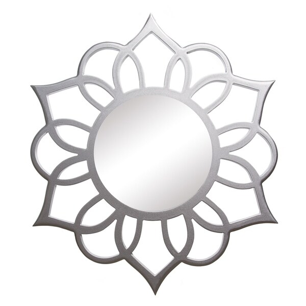 Round Ornate Accent Wall Mirror
