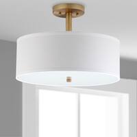 Safavieh Lighting Clara 3-light Gold Ceiling Drum Light