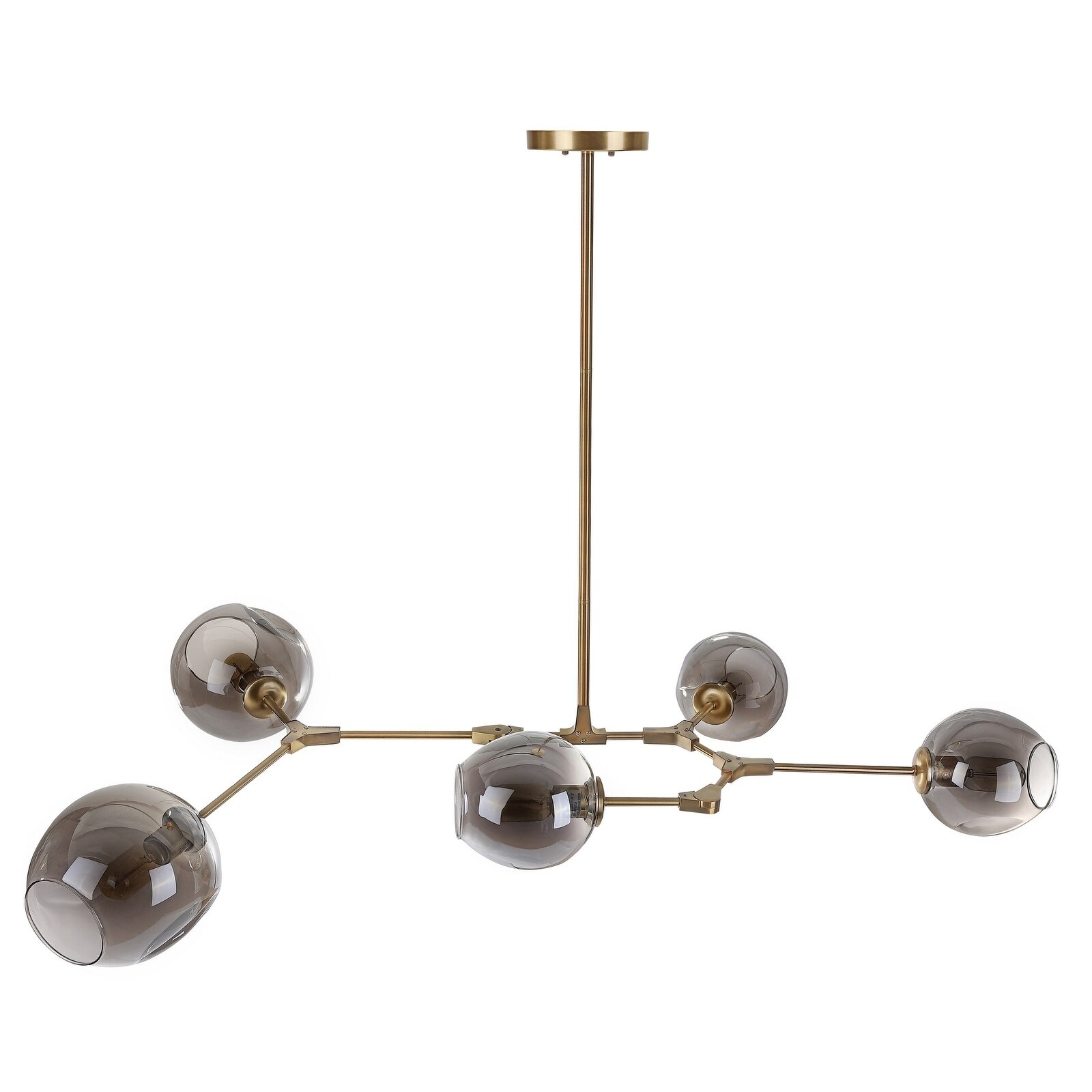Safavieh Lighting Corbett 5-light Edison Bulb Greige Pendant - Chandeliers For Bedrooms by Overstock.com