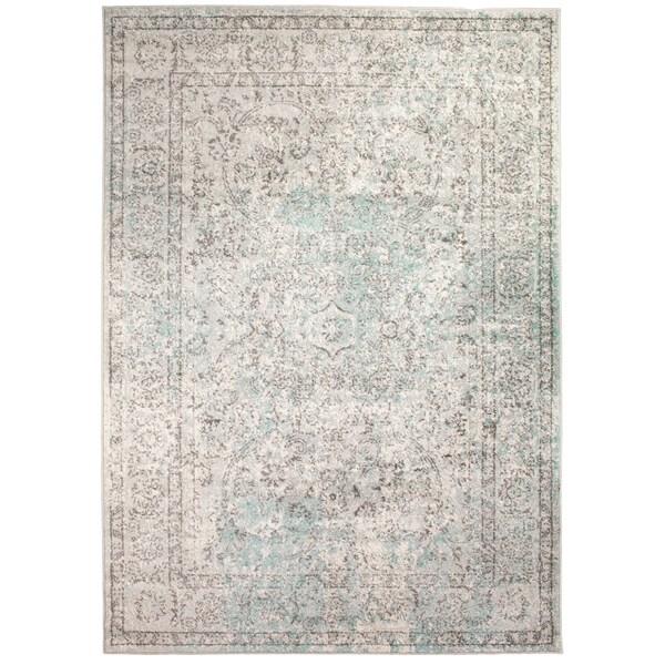 Mohali Vintage Distressed Area Rug in Neutral, 3' 3" x 5' - 3'3 x 5'