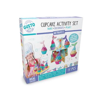 Gusto Mermaids Cupcake Activity Set - Bake, Decorate, Play