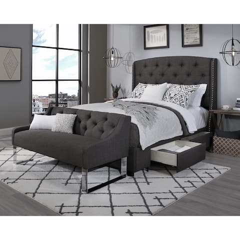 Republic Design House Steel Core Peyton Storage Bed with Sofa Bench