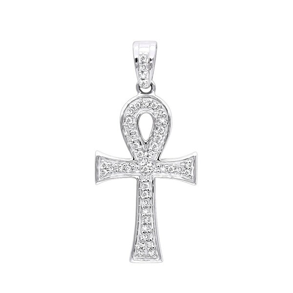 diamond ankh earrings