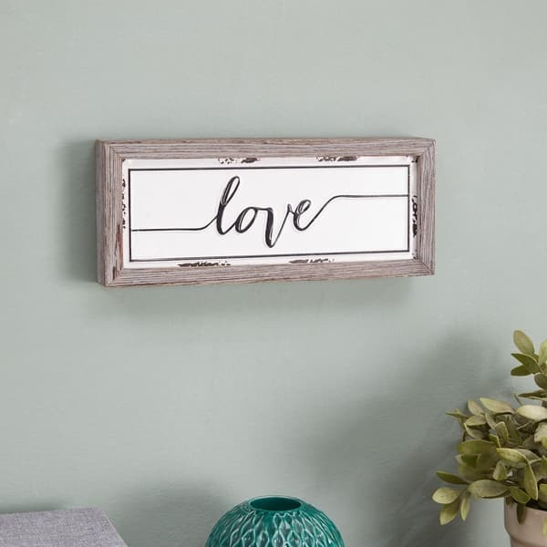 Shop Danya B Word Wall Decor Love Industrial Rustic Metal Art