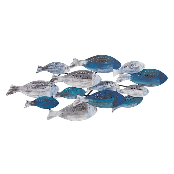 Danya B School Of Fish Modern Metal Wall Art Perfect For Fish Modern Metal Wall Art