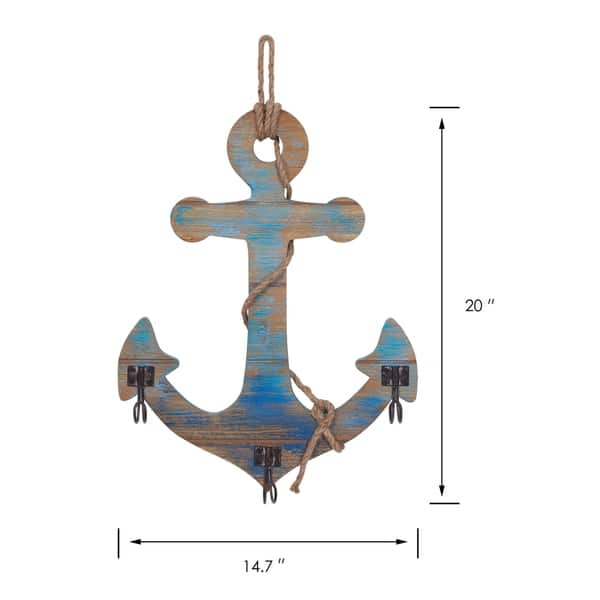 Shop Danya B Decorative Wooden Wall Anchor With Rope And