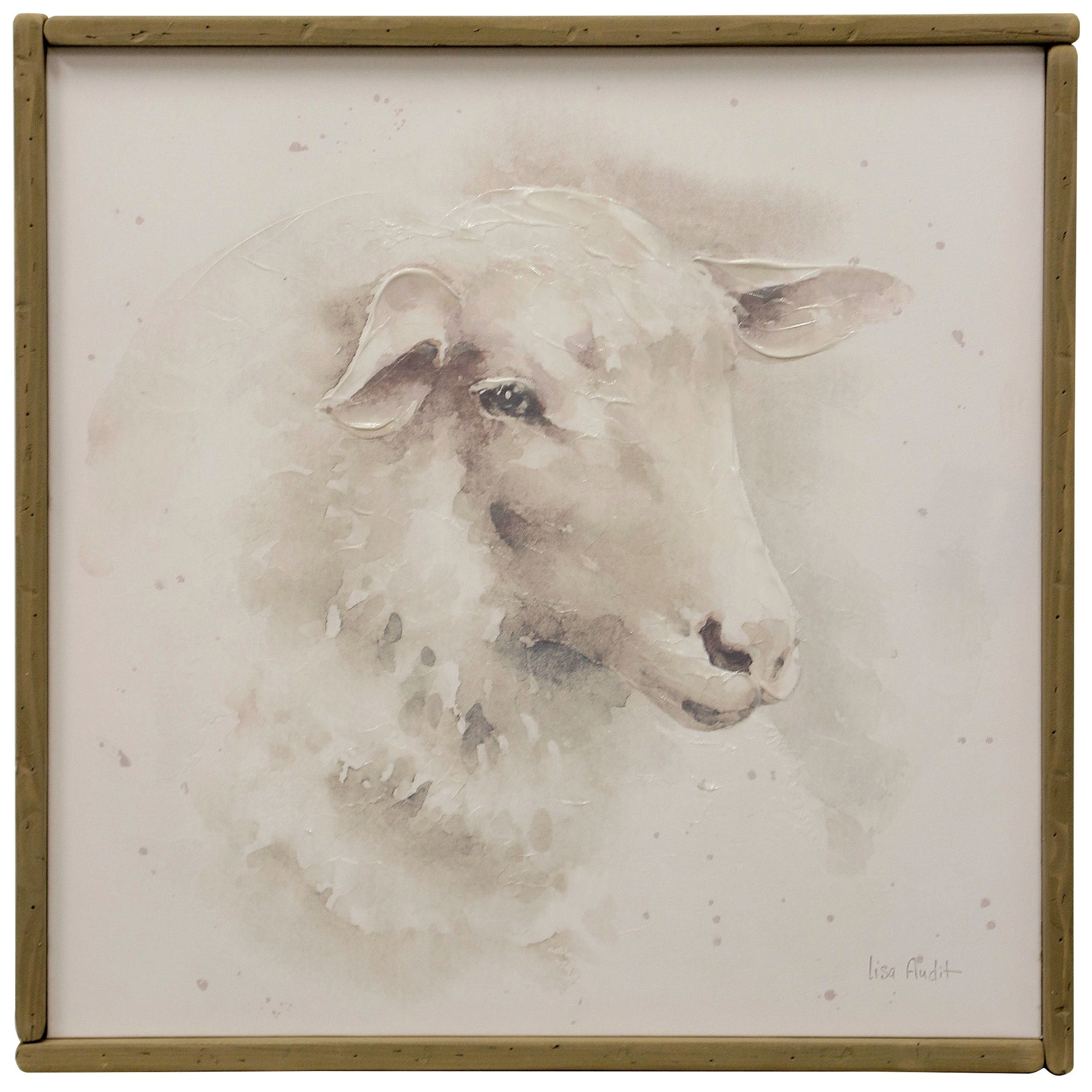 Shop Handpainted Sheep Face Farm Animal Canvas Print Wall Art Overstock 22251601